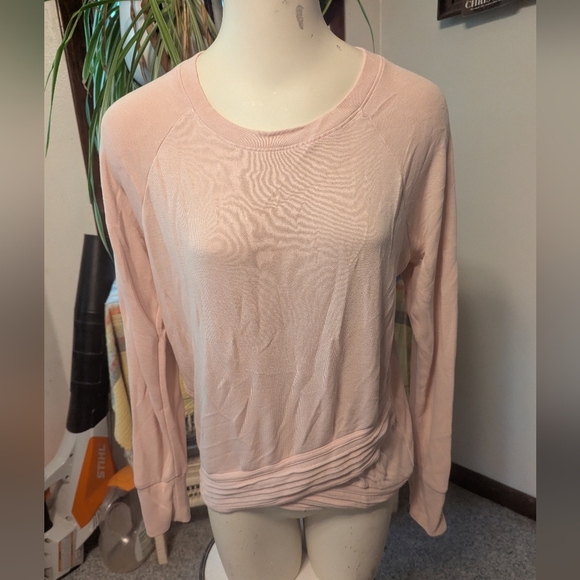 Athleta Tops - Athleta LS Modal Ribbed Raglan Oversized Slv work Out Crew neck Shirt Sz Sm